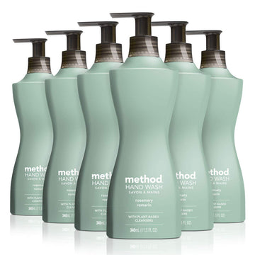 Method Gel Hand Wash, Rosemary, Biodegradable Formula, 11.5 Fl Oz (Pack Of 6)