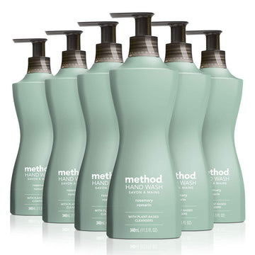 Method Gel Hand Wash, Rosemary, Biodegradable Formula, 11.5 fl oz (Pack of 6)