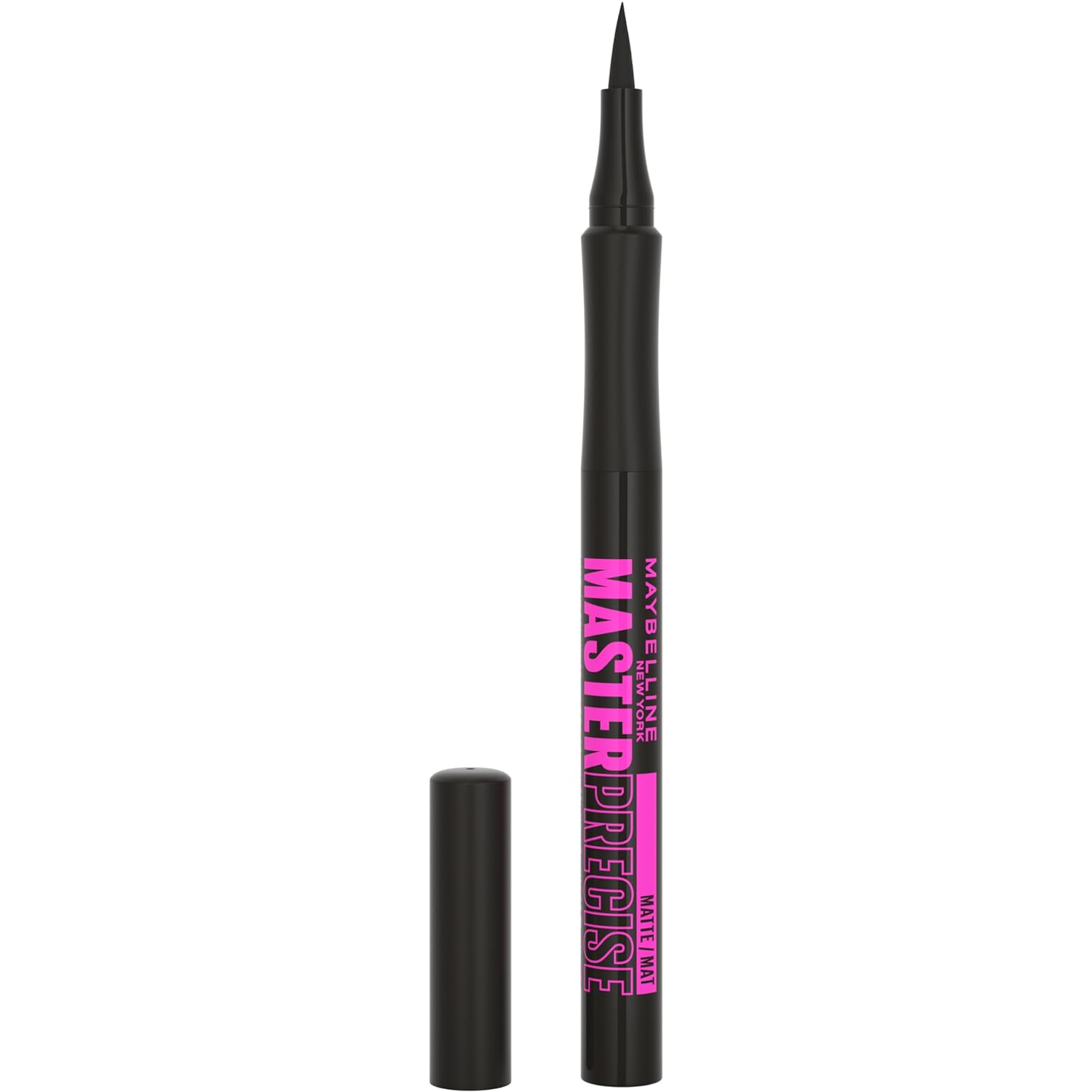 Maybelline Eyestudio Master Precise All Day Waterproof Liquid Eyeliner Makeup, Matte Black, 1 Count (Packaging May Vary)