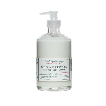 Milk & Oatmeal Hand And Body Lotion, With Oatmeal Extract & Milk Proteins, Shea Butter Lotion For Men & Women, Relieves Dry Skin & Cracked Hands,12 Fl Oz