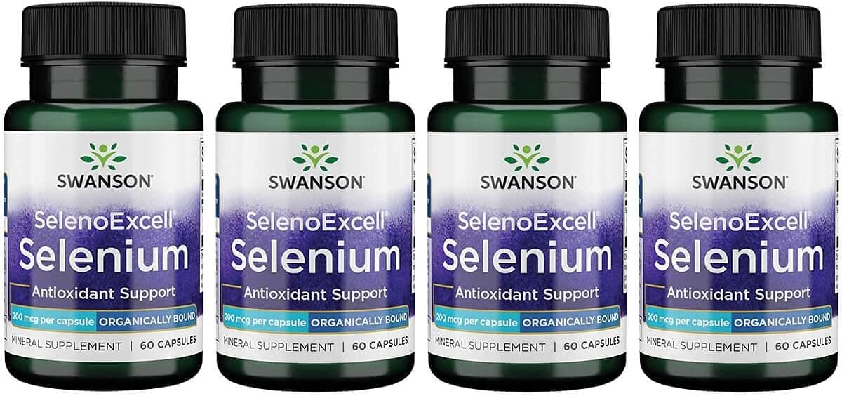 Swanson Selenoexcell Selenium 200 Mcg 60 Capsules (4 Pack)
