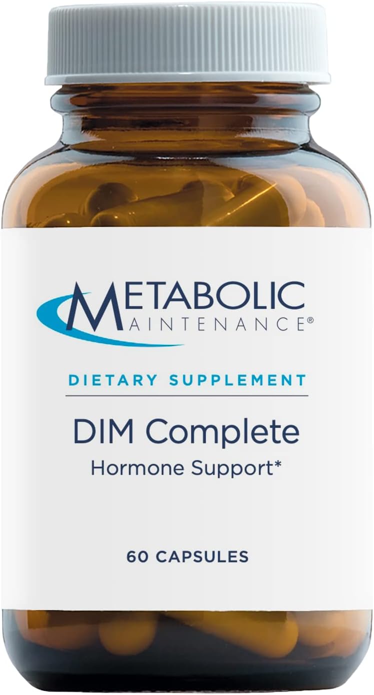 Metabolic Maintenance DIM Complete - 100mg Diindolylmethane Supplement with Vitamin E, B12 + Active Folate (60 Capsules)