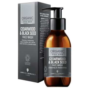 Amphora Aromatics Cedarwood Face Wash Men Organic 120M