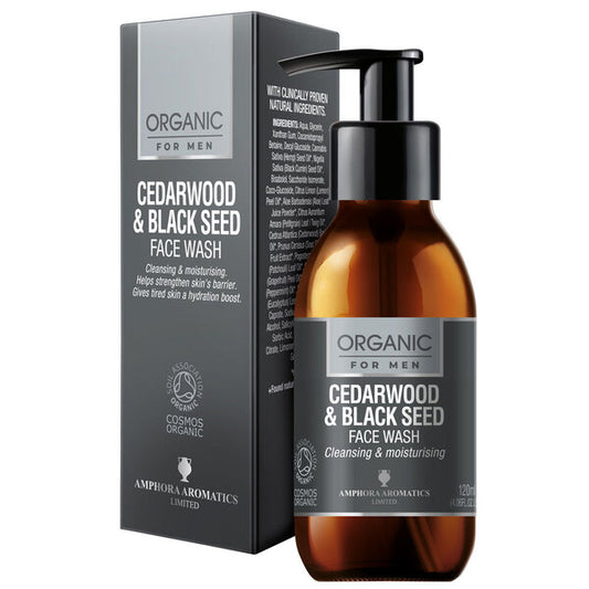 Amphora Aromatics Cedarwood Face Wash Men Organic 120M