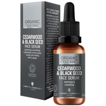 Amphora Aromatics Cedarwood Face Serum Men Organic 30Ml