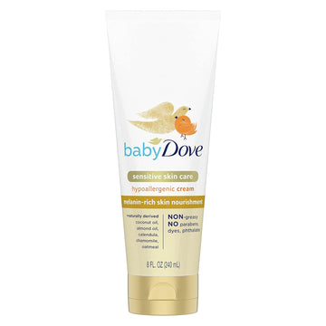 Baby Dove Sensitive Baby Cream Baby Skin Care Melanin-rich Skin Nourishment Hypoallergenic and Non-greasy 8 oz