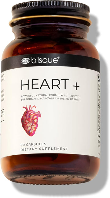 Blisque – Natural Blood Pressure Support Supplement For Heart Health And Circulation | Doctor-Approved | With 200 Mg Coq10, Hawthorn Berry, Beet Root, Turmeric | 90 Capsules