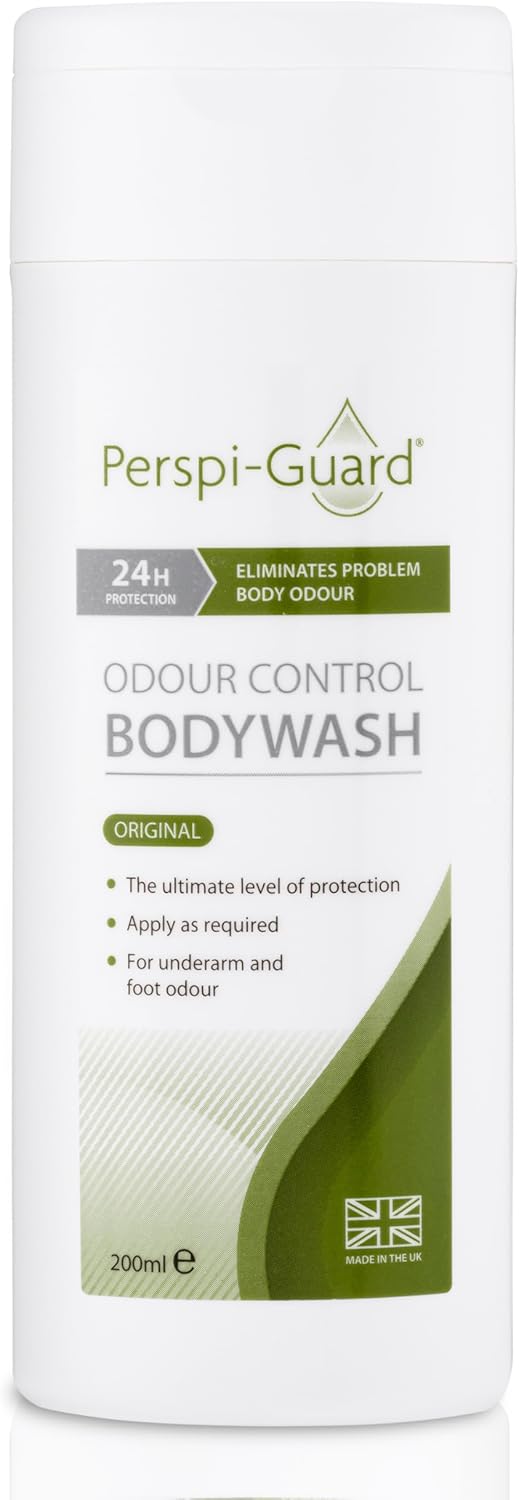 Perspi-Guard Odour Control Antibacterial Body Wash For Men & Women, Anti Bacterial Shower Gel Targets Body Odour For Long-Lasting Protection, 200 Ml