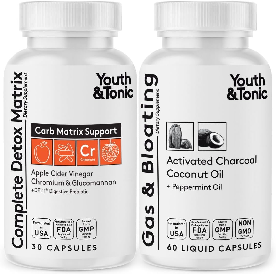 Youth & Tonic Detox Pills & Activated Charcoal Pills