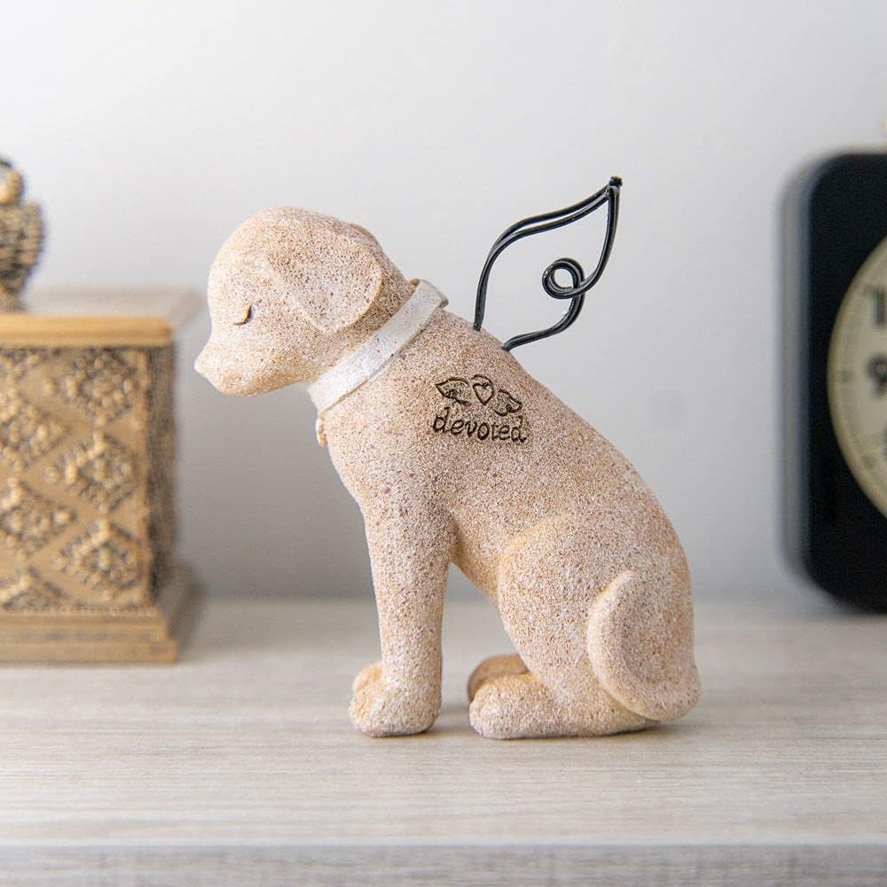 iHeartDogs Dog Memorial Devoted Dog Angel Figurine - Dog Statue Pet Memorial Gifts : Pet Supplies