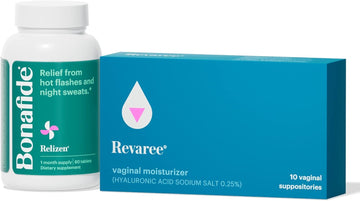 Bonafide Bundle – Relizen, Relief From Hot Flashes And Night Sweats During Menopause* And Revaree Vaginal Moisturizer – 1 Month Supply