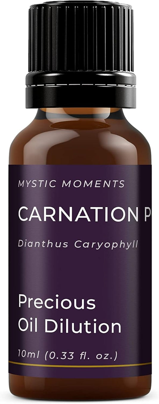 Mystic Moments | Carnation Absolute Precious Oil Dilution 10ml 3% Jojoba Blend Perfect for Massage, Skincare, Beauty and Aromatherapy