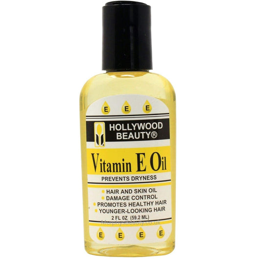Hollywood Beauty Vitamin E Hair & Skin Oil, 2Oz Bottle, Prevents Dryness For Hair And Skin, Stimulates Healthy Hair Growth, Repairs Damaged Skin, Anti-Aging : Hair Styling Serums : Beauty & Personal Care