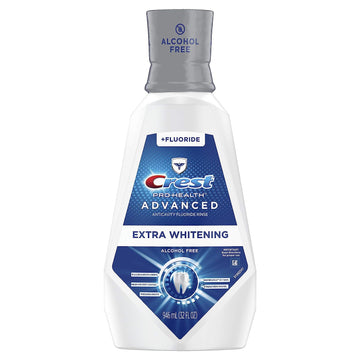 Crest Pro-Health Advanced Mouthwash, Alcohol Free, Extra Whitening, Energizing Mint Flavor, 946 Ml (32 Fl Oz)