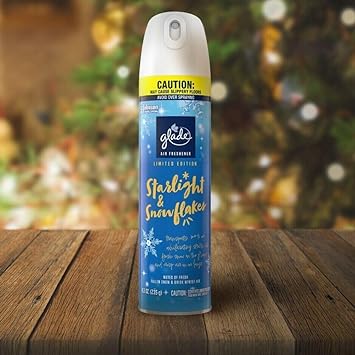 Glade Air Freshener Room Spray, Starlight & Snowflakes, 8.3 oz, 6 Count : Health & Household