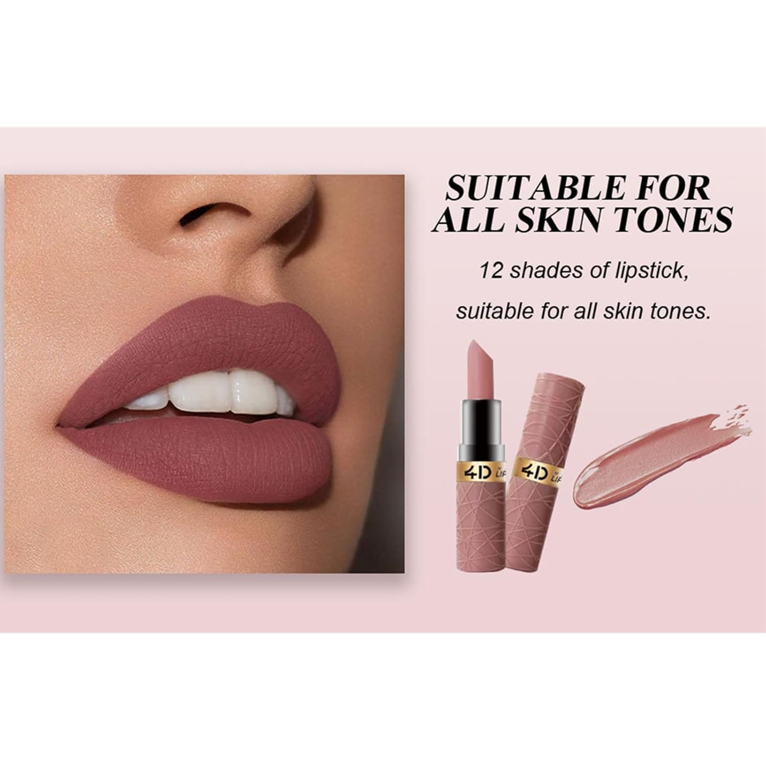 Bonnie Choice 3Pcs Metallic Glitter Lipstick Set, Mauve Red Pink Rose Gold Glitter Pearl Mermaid Shimmer Lipstick Sets For Women Waterproof Long Lasting 24 Hours Lip Stick Makeup Gift Sets-04#05#06# : Beauty & Personal Care