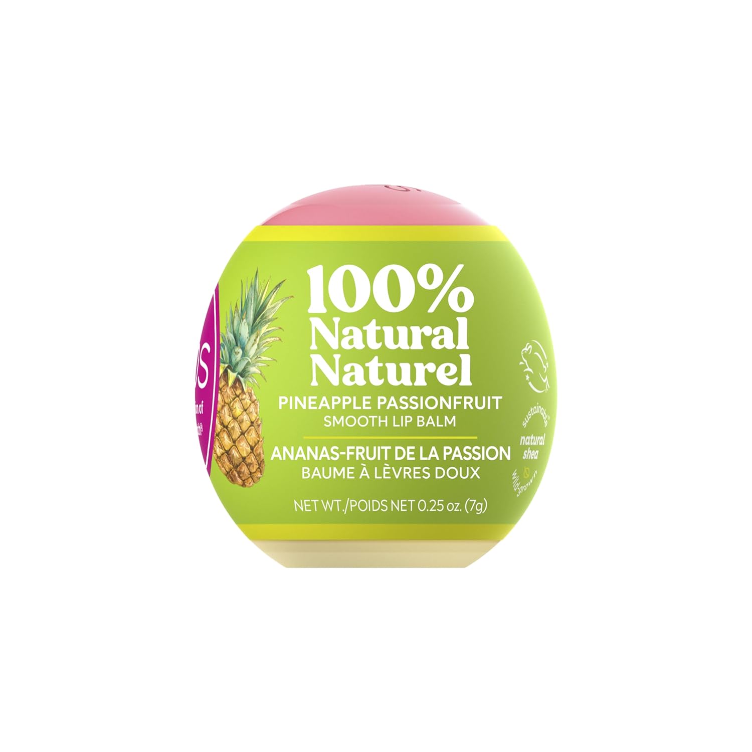 Eos 100% Natural Lip Balm- Pineapple Passionfruit, All-Day Moisture, Made For Sensitive Skin, Lip Care Products, 0.25 Oz