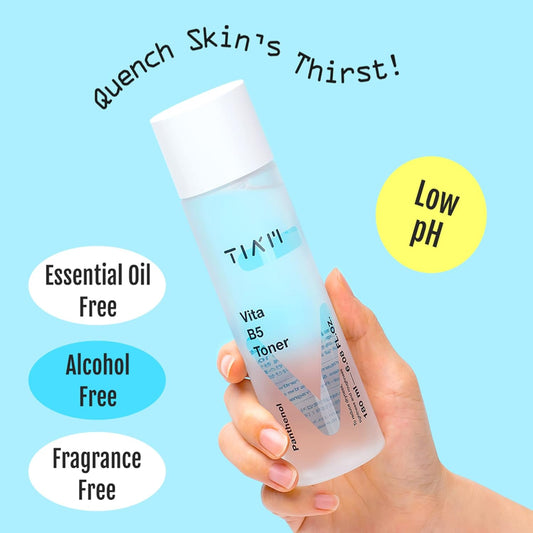 Tiam Vita B5 Toner, Deep Hydrating Toner Korean, Low Ph Toner For Dry Sensitive Skin, Toner For Combination Skin, B5 Vitamin, Alcohol Free, Fragrance Free, 6.1 Fl Oz