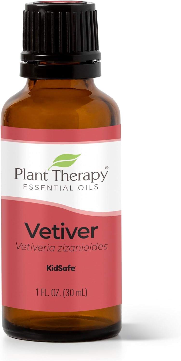Plant Therapy Vetiver Essential Oil 100% Pure, Undiluted, Natural Aromatherapy, Therapeutic Grade 30 Ml (1 Oz)
