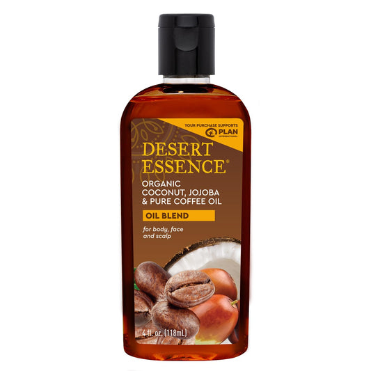 Desert Essence Organic Coconut, Jojoba, And Coffee Oil Blend