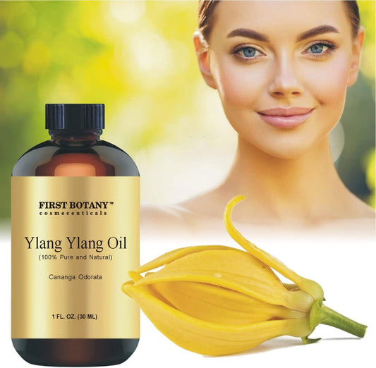 First Botany, 100% Pure Ylang Ylang Oil - Premium Ylang-Ylang Essential Oil For Aromatherapy, Massage, Topical & Household Uses - 1 Fl Oz (Ylang Ylang)