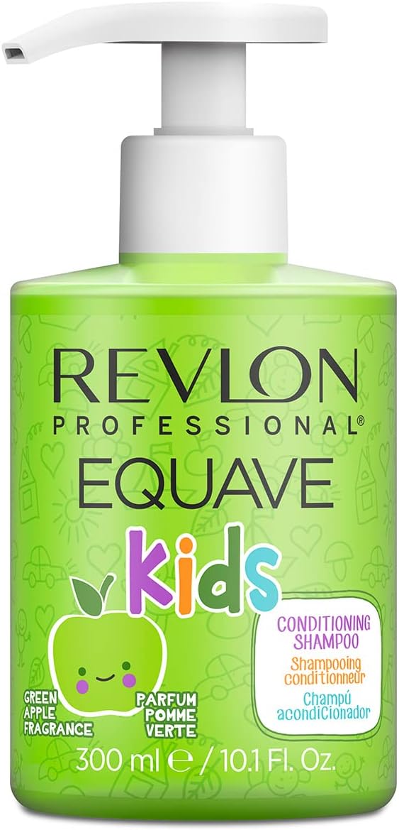 Revlon Professional Equave Kids Conditioning Shampoo, Sulphate-Free Shampoo For Kids, Green Apple Fragrance (300Ml)