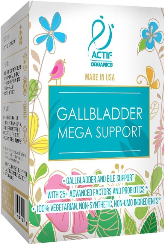 Actif Gallbladder Mega Support With 25+ Factors, 10 Billion Cfu Probiotics, Bile Support – Made In The Usa, 60 Gummies, Strawberry Flavor