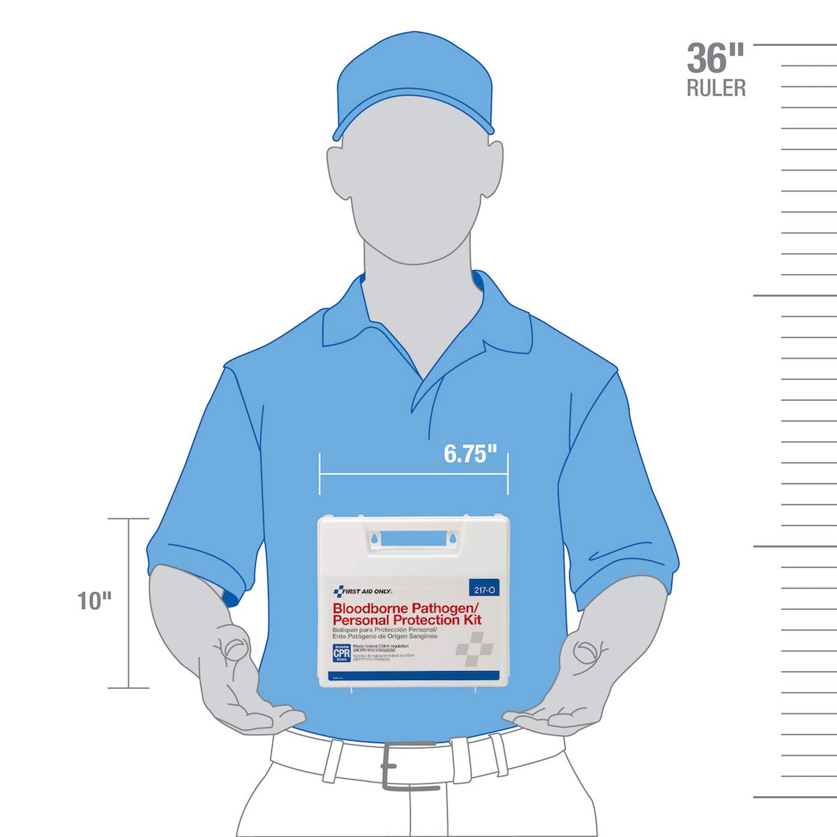 First Aid Only Blood Borne Pathogen/Personal Protection Kit With Microshield : Health & Household