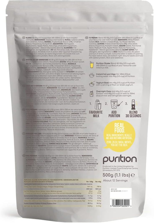 Wholefood Chocolate Protein Shake (500G) Ideal For Weight Management & Post Exercise Recovery - 100% Natural Meal Replacement