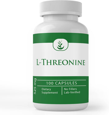 Pure Original Ingredients L-Threonine Capsules, (100 Capsules) Always Pure, No Additives Or Fillers, Lab Verified