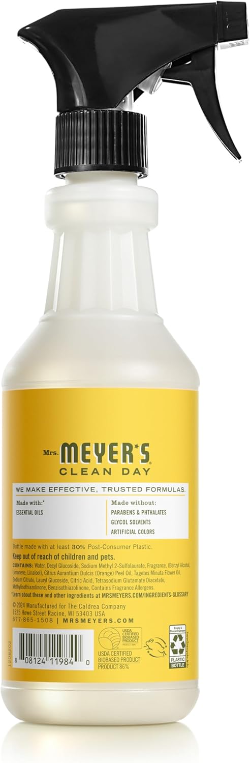 Mrs. Meyer'S Clean Day Multi-Surface Everyday Cleaner, Dandelion Scent, 16 Ounce Bottle