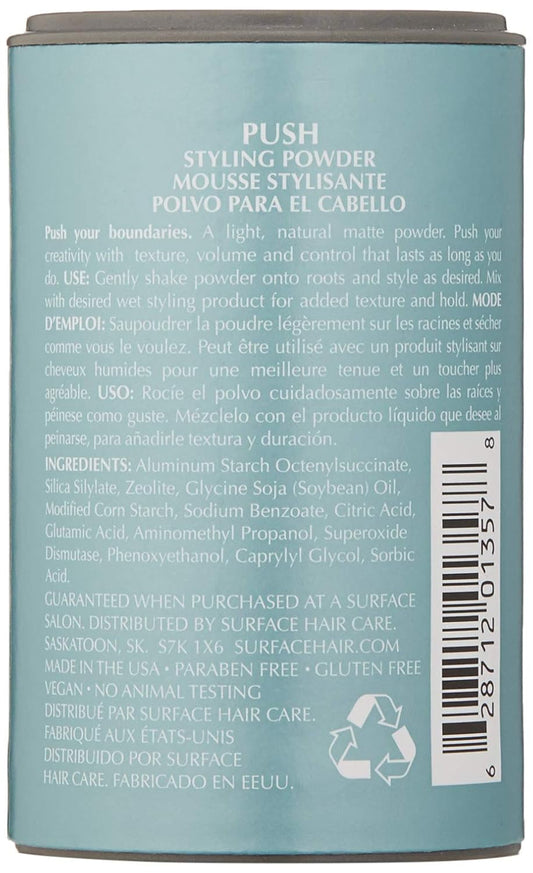 Surface Hair Push Styling Powder, Lift Roots, Add Texture With A Natural Matte Finish, 0.35 Oz. : Beauty & Personal Care