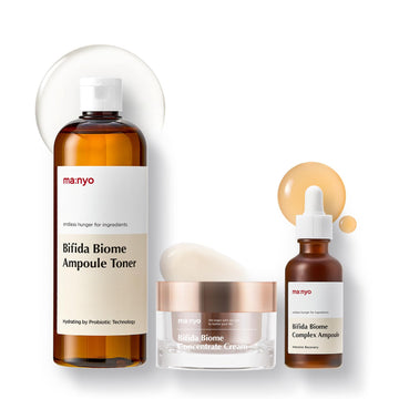 Ma:Nyo Bifida Set - Bifida Biome Complex Ampoule 1.7Fl Oz & Ampoule Toner 13.5Fl Oz & Cream 1.69Fl Oz