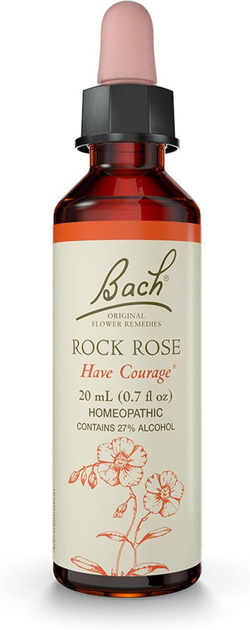 Bach Original Flower Remedy Dropper 20 Ml Flower Essence, Rock Rose, 0.7 Fl Oz