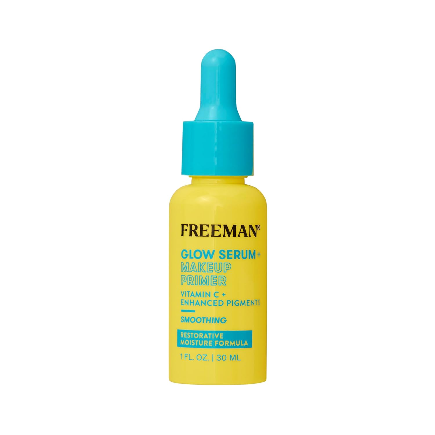 Freeman Restorative Glow Booster Serum + Makeup Primer, Lightweight Moisturizing Facial Serum, Long Lasting Makeup, Infused With Vitamin C, Brightens & Plumps Skin, 1.0 Fl.Oz./ 50 Ml Bottle