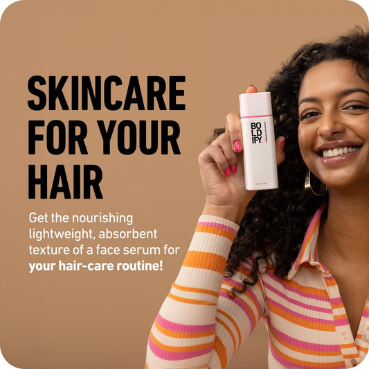 Boldify Leave In Conditioner - Heat Protectant Nourishing Hair Serum For Blow Dry And Styling, Essential Hair Health Serum For Women & Men - Lightweight Thermal Protection To 450F With Biotin