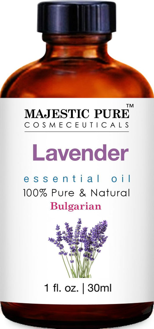 MAJESTIC PURE Lavender Essential Oil, Premium Grade, Pure and Natural, Bulgarian, for Aromatherapy, Massage, Topical & Household Uses, 1 fl oz