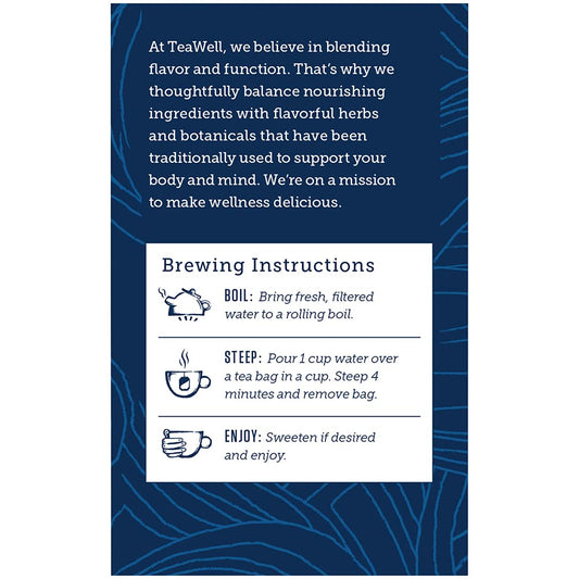 Celestial Seasonings Teawell Herbal Tea, Lemon Ginger, Caffeine Free Organic Wellness Tea, 12 Tea Bags (Pack Of 6)