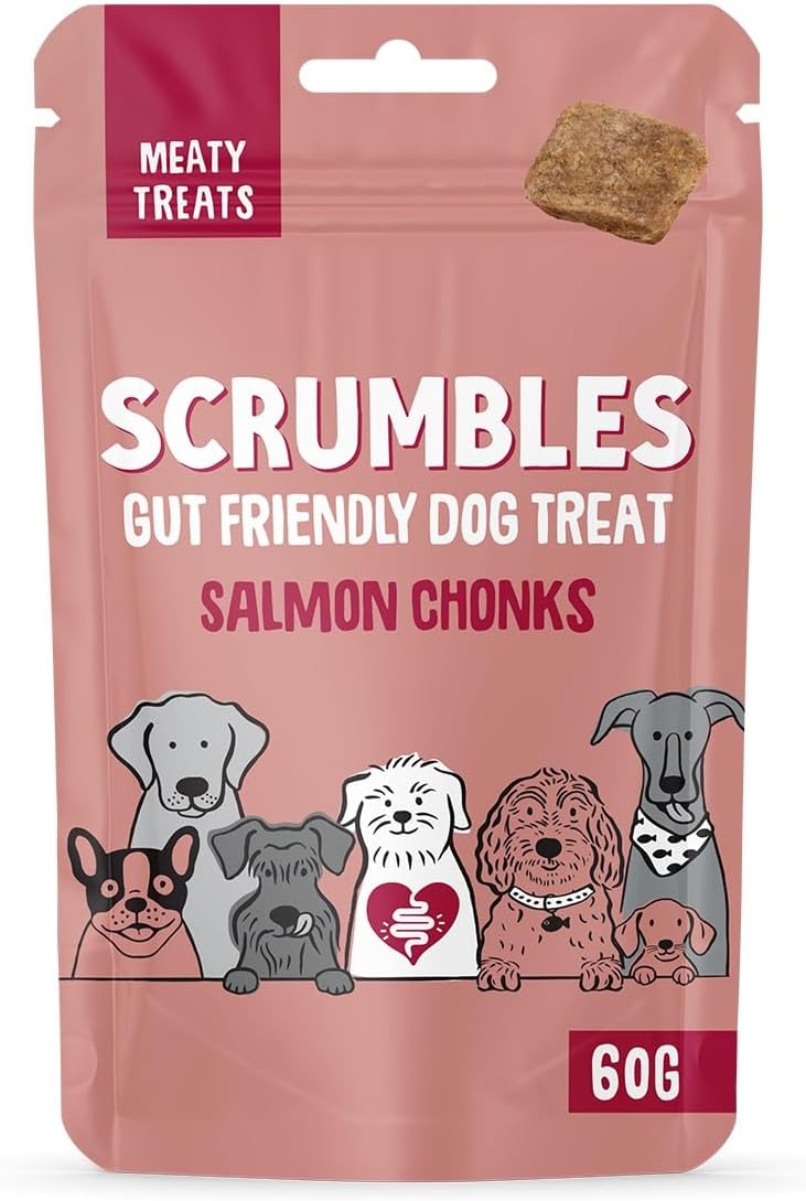 Scrumbles Meaty Treats for Dogs Salmon Chonks