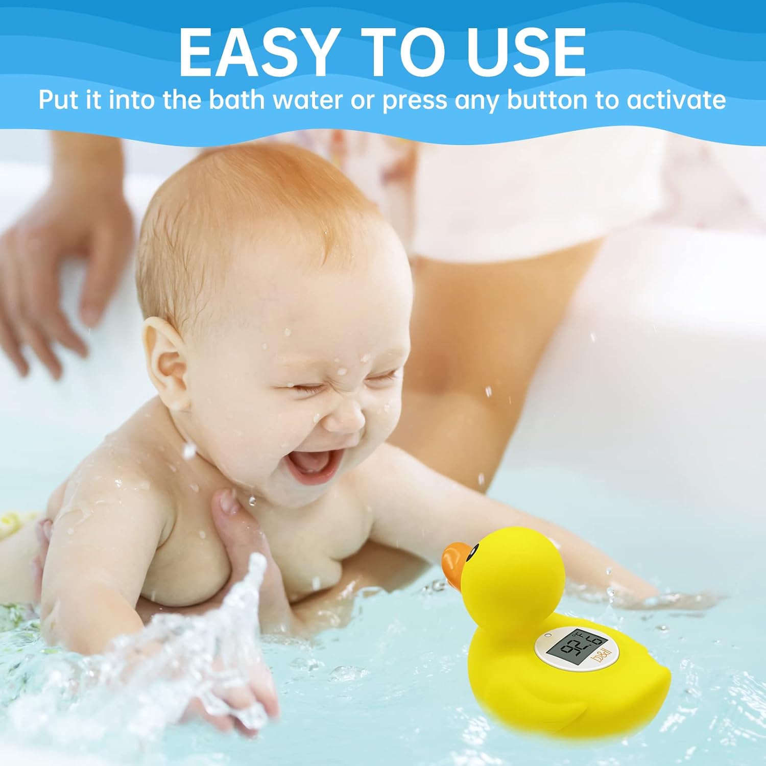 b&h Duck Baby Bath Thermometer, Toddlers Bath Temperature Thermometer Safety Floating Toy, Bathtub Thermometer, at Fahrenheit and Celsius Degree : Baby