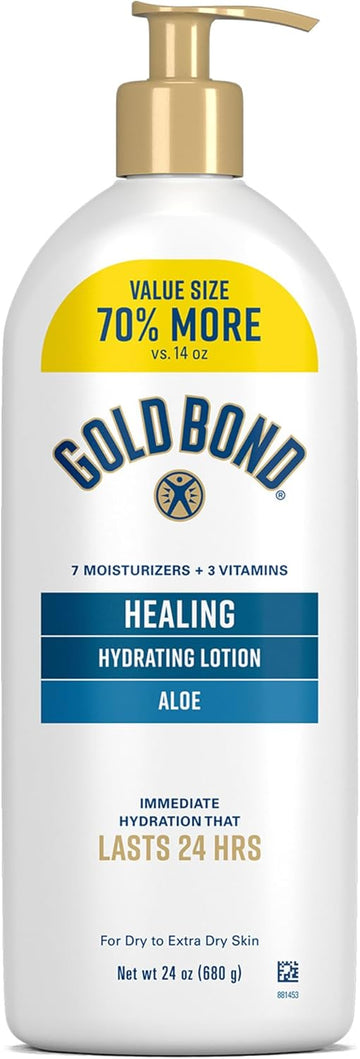 Gold Bond Healing Hydrating Lotion, 20 Oz., With Aloe, Moisturizes, Immediate 24-Hour Hydration