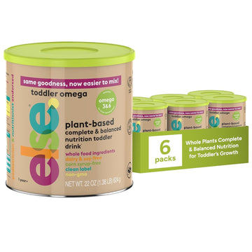 Else Plant Based Toddler Formula With Added Omega 3&6 For Brain Development For 12-36 Months. Dairy-Free, Soy-Free Balanced Toddler Nutrition Drink, Clean Label Certified With Low Fodmap. 22 Oz 6-Pack