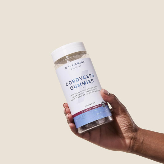 Myprotein Cordyceps Mushroom Gummies With 400Mg Cordyceps Sinensis & Vitamin B1 For Energy, Endurance, Focus, And Heart Health In A Delicious Mixed Fruit Flavour - Vegan-Friendly 60 Chewable Gummies
