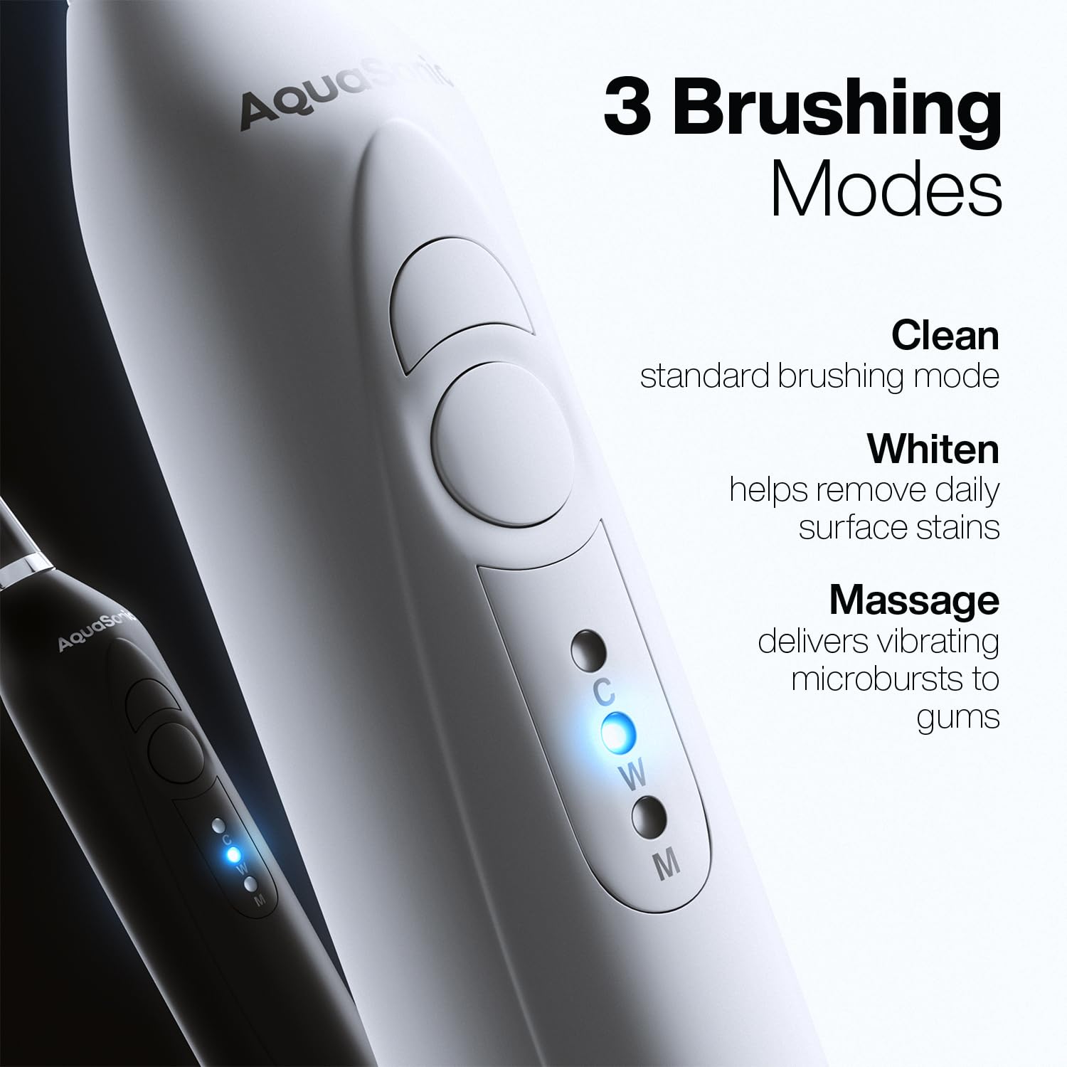Aquasonic Duo - Dual Handle Ultra Whitening 40,000 Vpm Wireless Charging Electric Toothbrushes - 3 Modes With Smart Timers - 10 Dupont Brush Heads & 2 Travel Cases Included : Health & Household