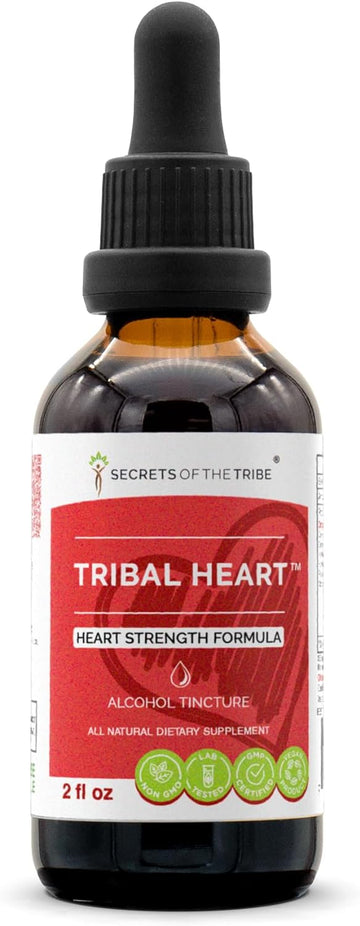 Secrets of the Tribe - Tribal Heart, Heart Strenght Formula, Herbal Supplement Blend Drops Alcohol Liquid Extract (2 fl oz)