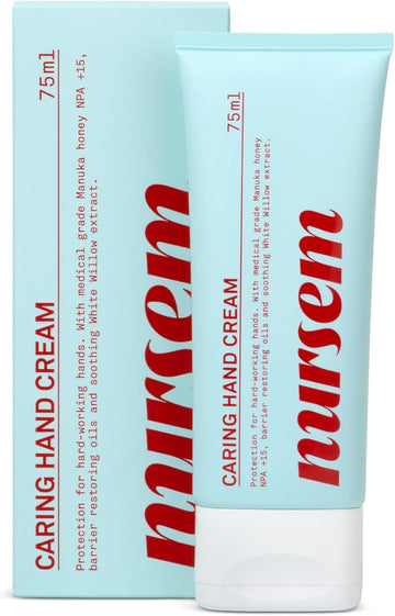 Nursem Caring Hand Cream, 75Ml – Moisturizing Hand Cream For Dry, Sensitive Skin | Fast-Absorbing, Repairs Cracked Hands, Nourishes & Protects Hard-Working Hands