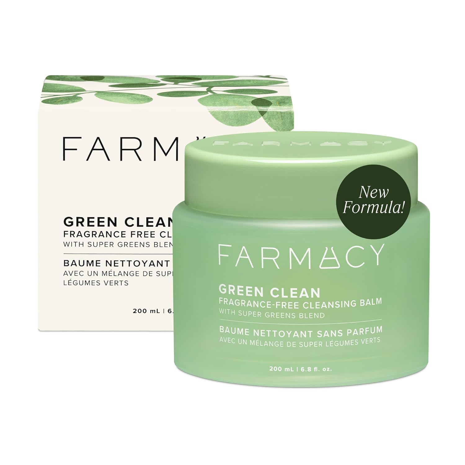 Farmacy Makeup Remover Cleansing Balm - Green Clean Waterproof Makeup Remover + Oil Based Cleanser - Newly Formulated Double Cleanser With Plant Based Waxes + Upcycled Moringa (200Ml)