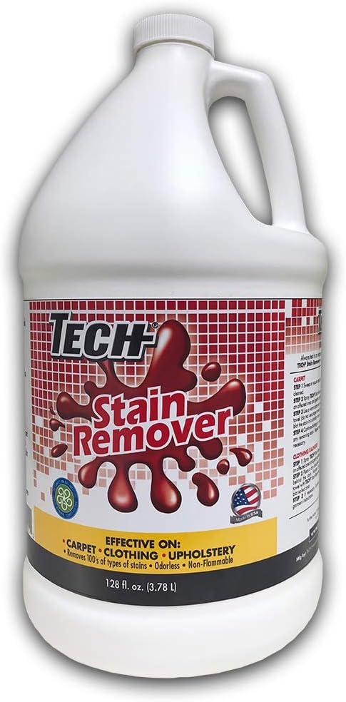 TECH Multi-Purpose Stain Remover, 128 oz, For Carpet, Clothes, Upholstery, and Other Fabrics