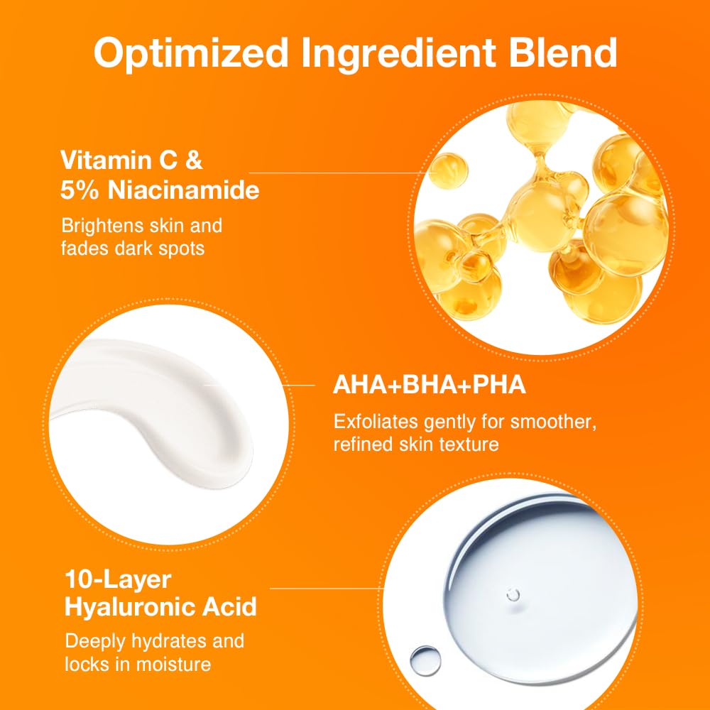 Nightingale C-Toning Vitamin C Serum For Face,Anti Aging And Skin Brightening With Vitamin C,Niacinamide, Hyaluronic Acid,Vitamin E,Adenosine,Reduces Dark Spots, Uneven Skin Tone, 1.69Fl.Oz(50Ml) : Beauty & Personal Care