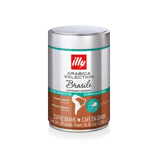 Illy Arabica Selections Brasile - Cerrado Mineiro Whole Bean Coffee, Regenerative Agriculture Coffee, 8.8Oz (Pack Of 1)